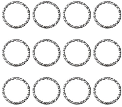 Jaula de Bolas de Acero Para Rodamientos de Bicicletas,Cuencos de Rodamiento para Auriculares, Auriculares para Bicicleta con rodamientos de Bolas enjaulados, Resistentes y Duraderos 12 Piezas