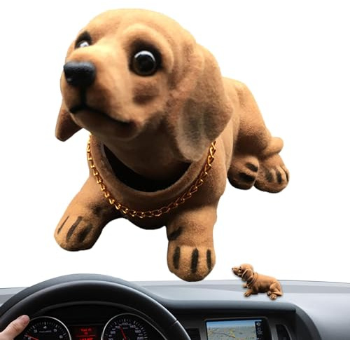 Humkopnl Wackelkopf für Auto Armaturenbrett, Wackelhund Schüttelkopf Spielzeug, Hund Figur Desktop Ornament, Lustige Auto Dekoration für Hundeliebhaber