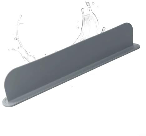 Splash Guard for Kitchen Sink, Easy Installation, Efficient Water Management (Grey)