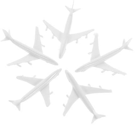 Abaodam 5stücke Flugzeugmodell Aus Kunststoff Miniatur-flugzeugmodell Zum Basteln Flughafen-modellzubehör Für Raumdekor Sandkasten-miniaturen Kleines Spielzeugflugzeug Zum Sammeln
