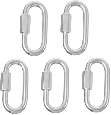 iplusmile 5pezzi Anello Di Collegamento Acciaio Inossidabile Moschettone Bloccante Per Attività Nautiche Escursionismo e Applicazioni Condizioni Dure