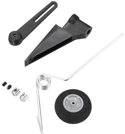 sourcing map 1 Set RC Aereo Landing Gear Ruote Kit con Ruote Coda Ruota di Montaggio per Giocattoli Accessori Aerei RC Aerei Parti FAI DA TE RC Aereo Jet Sostituzione