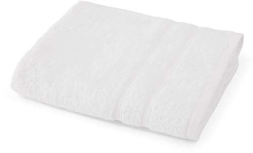 Bassetti Telo Doccia, Bianco, 100% Cotone, 90X160 cm, Telo Bagno, Morbido Assorbente E Lavabile In Lavatrice