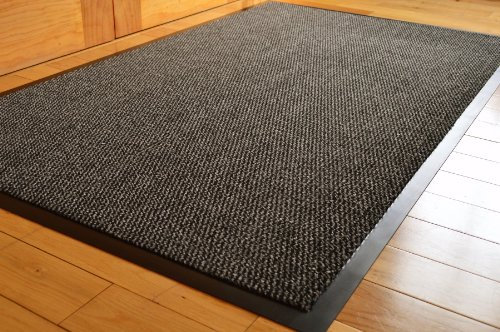 GREY BLACK HEAVY DUTY NON SLIP RUBBER DIRT STOPPER BARRIER RUG SMALL MEDIUM EXTRA LARGE DOORMAT LONG NARROW HALL RUNNER **6 (90 X 150 CMS)