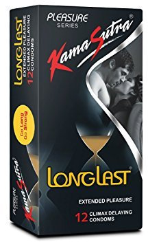 Pack of 10 KamaSutra Long Last Extended Pleasure Cilmax Delaying Dotted Condoms 12'S Pack by KamaSutra
