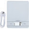 NUTRI FIT Wiederaufladbare Digitale Küchenwaage, USB-Type C Elektronische Lebensmittelwaage, Breites Gehartes Glas Wiegeplattform, Hinterbeleuchtetes LCD, 11lb/5kg, Back- & Kochwaage, Weiss