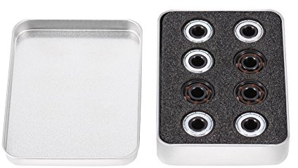 16pcs / set cuscinetti ceramici del rullo del rullo dei pattini in linea ad alta velocità dei cuscinetti 608 di Single-side delle sfere
