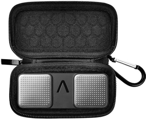 COMECASE Case for KardiaMobile EKG Monitor 1-Lead/6L/6L Max, Slim Protective Heart Monitor Travel Pouch with Carabiner, Shockproof Portable ECG Storage Bag for AliveCor Accessories (Case Only, Black)