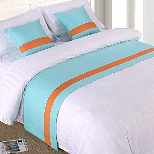 DAYDAY helper Bettläufer für Bettfüße, Streifen, Patchwork, Leinen-Bettwäsche, Dekoration, Bettschal, Bettdecke, Tagesdecke, Schutz für Hotel, Schlafzimmer, 180 x 50 cm
