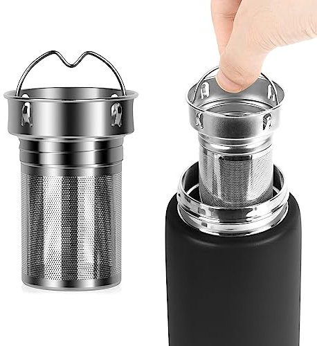 Linkidea Paquete de 2 infusores de té para botellas de agua para té de hojas sueltas, compatible con CamelBak Chute Mag, tapa de transporte de 20 onzas, 25 onzas, 32 onzas/40 onzas, colador de malla