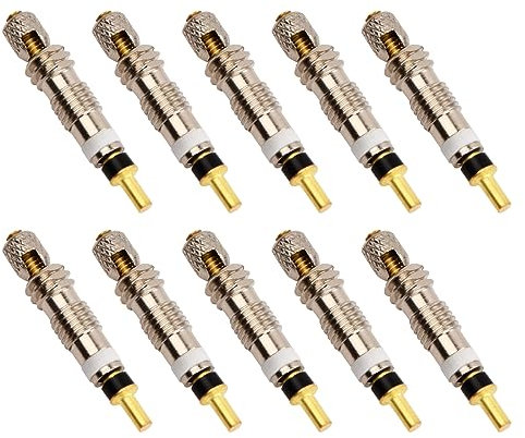 10 Pièces Presta Valve Cores, Obus de Valve, Adaptateur Valve Velo, Valve Presta Set, Remplacement Noyau de Valve, Convient Aux VTT et Aux Véolos Pliants
