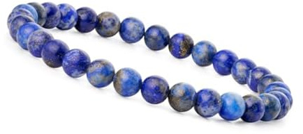 Unique Gems Bracelet pour enfant composé de perles de lapis-lazuli naturel de 6 mm et d'un élastique 13-15 cm un cadeau pour les garçons et les filles Fabriqué à la main en Allemagne