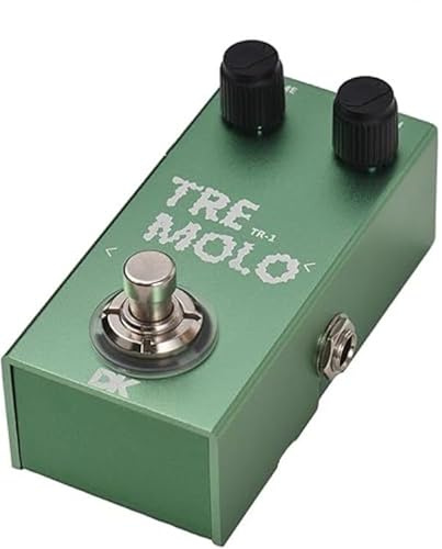 Joyance Mini gitarr Tremolo Effektor Mini Gitarr Tremolo Pedal, Elgitarr Effekter Pedal, Sann Bypass, Metallskal, DC 9 V, 6,35 mm Input/Utgångsgränssnitt, Kompakt Design