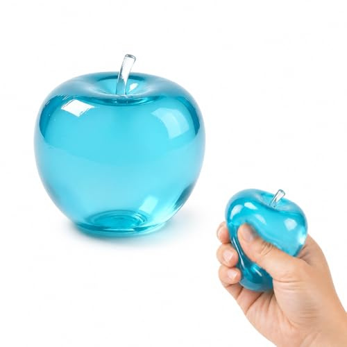 Squishy Mela Anti Stress, giocattolo sensoriale trasparente, mela a pressare morbida, Fidget Toy Rilassamento per ufficio, decompressione, regalo fantasia per adulti (C)