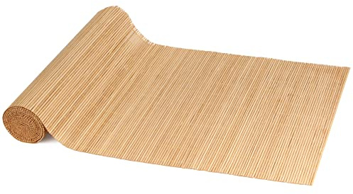 BambooMN Carbonized Bamboo Matchstick Table Runner, 2 Pieces