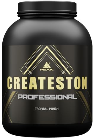 PEAK Createston Professional - 3150g Geschmack Tropical Punch I 30 Portionen I Post Workout I ALL in One mit über 90 Schlüsselsubstraten I mit Whey, Creatin AKG, Cluster Dextrin & HMB für Muskelaufbau