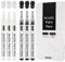 RIFNY Acrylstifte für Steine Wasserfeste, Acrylic Paint Marker Acrylfarben Set Stifte für Kinder DIY Glas Holz kerzen Keramik Metall Kunststoff (3 Schwarz + 3 Weiß)