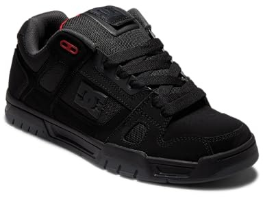 DC - Scarpe da Skate da Uomo, Nero, Grigio, Rosso., 47 EU