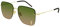 Yves Saint Laurent Damen Sl 312 M Sonnenbrille, Gold-Gold-Grün, 56
