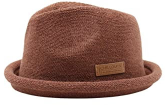 CHILLOUTS Tocoa Hat - Pork Pie Hut Herren/Damen, 100% Polyester, Unisex Sommer Trendhut, Crushable, Adjustable, Rust, L-XL