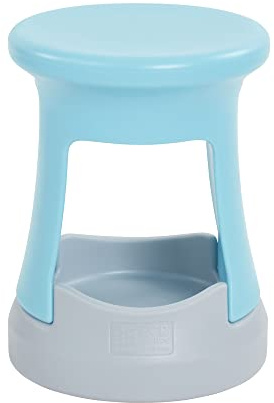 ECR4Kids Storage Wobble Stool, 18in Seat Height, Active Seating, Cyan/Light Grey