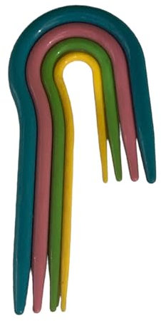 AARNAV U-Shaped Cable Needle J-Shape Twist Needles Plastic Curved Crochet Hook, Hold & Keep Stitching Uniform, Stitch Holder for Knitting, Crocheting, Sewing, and DIY Crafts
