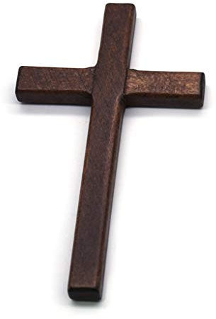 Navna 2pcs Handmade Wooden Crosses Crucifix Christ Ornaments Religious Pendant Crosses Wall Decor Sets