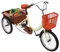 Dreirad für Erwachsene, Dreirad für Ältere, 3-Rad-Fahrräder mit Körben Senioren Das ​Einkaufen Pedal Fahrrad Kreuzfahrt Dreirad für Einkaufen Draussen Picknick (Beige)