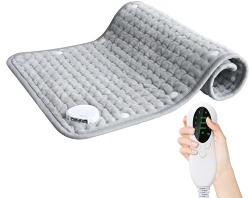 Heizkissen, Elektrische Wärmedecke Mit 10 Stufen Temperaturstufen, 3 Timing Modi, Heizkissen Mit Abschaltautomatik, wärmekissen rücken Für Rücken Nacken Schulter Taille, Maschinenwaschbar