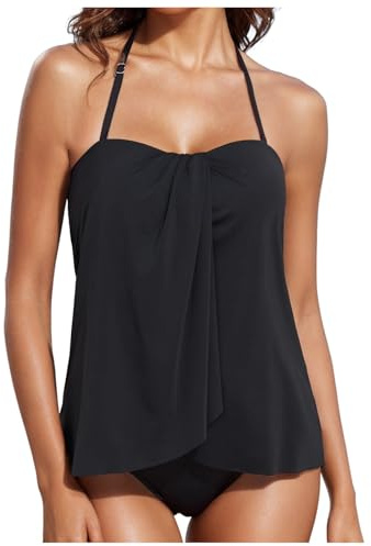 Tankinis Femme Dos Nu, Maillot De Bain 2 Pieces Femme Imprimé Floral,Maillot Deux PièCes Femme Grande Taille Ensembles Set Push Up Chic Et éLéGant DéContractéS Maillots Et Slip Vetement De Plage