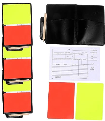 BESPORTBLE 4 Sätze Fußball-Schiedsrichterkarte Sport digitaler Timer Zinn Schiedsrichter Set Fussball Schiedsrichter Set Fußball tragbares Schiedsrichter-Kit Standard-Schiedsrichterkarten Pu