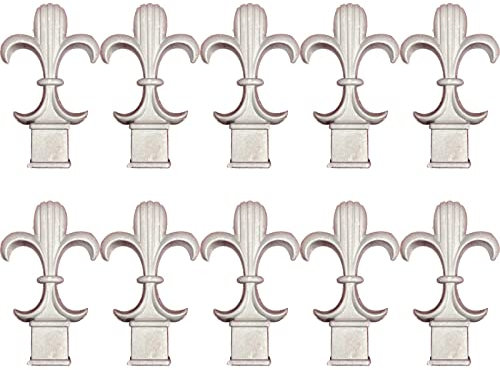CHFYIJYHM Terminali for Recinzione da 10 Pezzi, Punta di Lancia for Recinzione Ornamentale, Pratica for cancello Metallico in Ferro battuto da Giardino
