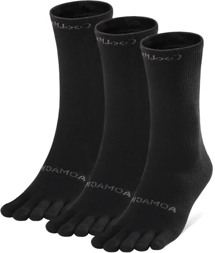 likloks Calcetines de Dedo para Hombre y Mujer – Calcetines Deportivos para Correr y Senderismo, Tipo Crew – Cómodos, Suaves y Transpirables
