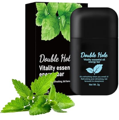 Duall Inhalateur nasal – Améliore la respiration, stimule la concentration, aromathérapie | NasalRelief Energy Refreshing Cool Oil Nose Clear Stick Pulvérisateur nettoyant pour les nausées, les