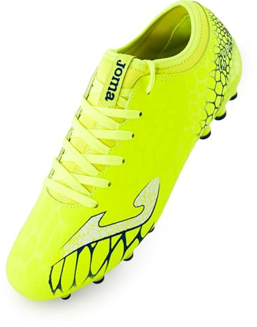 Joma Scarpe da Calcio, Giallo/Nero, Materiali Sintetici, Erba Artificiale AG, Design Moderno, Sistema One Piece, Collo Sock System, EU 40