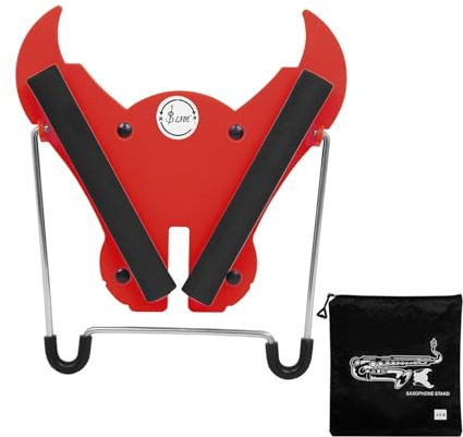 Soporte de exhibición para saxofón con estructura plegable y acolchado antiarañazos con acolchado de goma protectora, configuración rápida, soporte de exhibición para saxofón