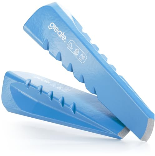 greate 2x coin bucheron en acier coin eclateur durable en acier C45 - fendre buches bois, fendeur de buche, fendeur à bois