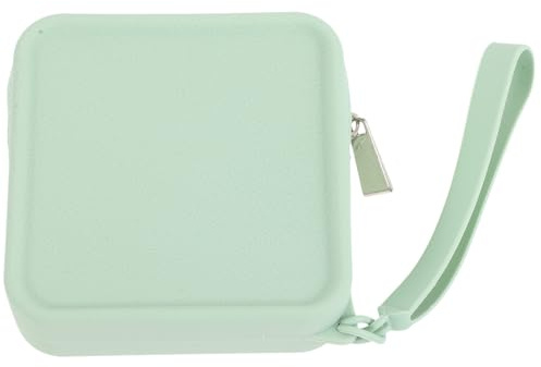 HANABASS Bolsa para Toallas Sanitarias Reutilizable de Silicona, Tamaño Pequeño, Color Verde Océano, Porta Compresas para Viaje y Uso Diario, Bolsa de Almacenamiento Femenino