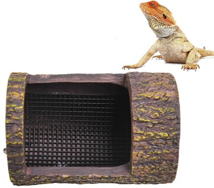 Reptilfoder skål trädtrubbig design säker | Konstharts bardagsnamn ätskål för ödla, grodor, kameleonter, eremitationskraftor, sköldpaddor och terrarievägg