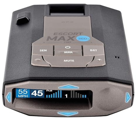 Escort MAX 360c Laser Radar Detector - WiFi and Bluetooth Enabled, 360° Protection, Extreme Long Range, Voice Alerts, Apple CarPlay and Android Auto Compatible, Black
