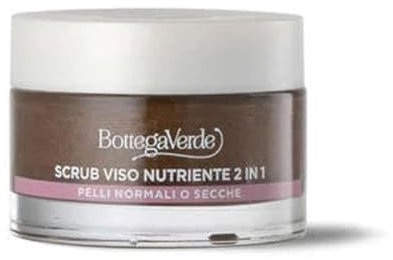 Bottega Verde, Zuccheri di bellezza - Scrub di zucchero nutriente 2 in 1 - con zucchero di Canna, burro di Cacao e olio di Jojoba - esfoliante illuminante - pelli normali o secche (50 ml)
