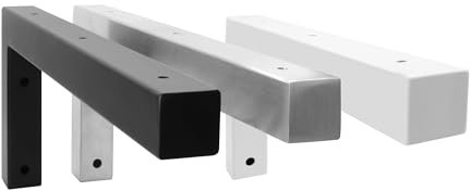 Natural Goods Berlin 2X Wand-Konsole Winkel | Waschtisch-Konsole stabil | Einfache Wand-Montage | Regal-Halter aus Metall in Schwarz | Schwerlast-Winkel für Waschbecken & Wand-Regal | 450mm