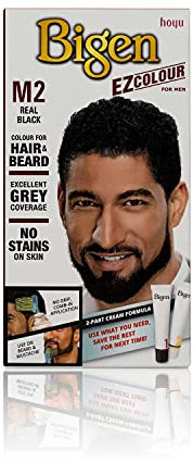 Bigen EZ Colour for Men, Permanent Colour for Hair and Beard, M2 - Real Black