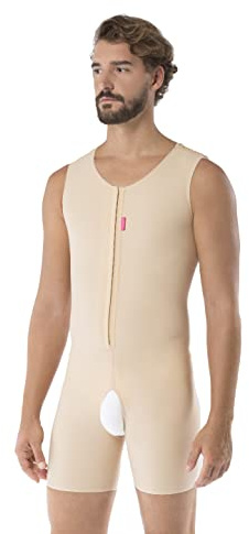 REVÉE - Corpetto Canotta per Ginecomastia Uomo, Liposuzione Fianchi Addome e Cosce, Fascia ginecomastia Uomo, Camicia a Compressione Toracica, Guaina Post operatoria - Made in Europe