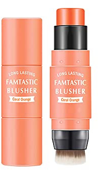 Highlighter Bronzer Pen, Contour Stick Concealer, Contour Foundation Stick with Brush, Highlighter Bronzer Pen, Textura Cremosa en Barra, Highlight Shaping Stick, Naranja