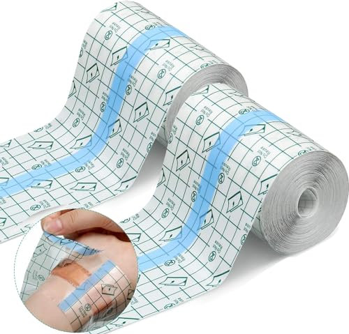 20 Meters Wasserdicht Transparent Bandage, BetterJonny 10cmx10m Duschpflaster Wasserfest Groß PU Folie Tape zum Sport Dusche Antiallergisch
