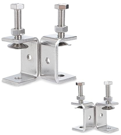 Set di 4 morsetti a C, pinza portante in acciaio inossidabile 304 da 47 mm, piccola e resistente con gamma di regolazione di 25-42 mm, morsetto saldatura in acciaio inossidabile adatto per saldatura