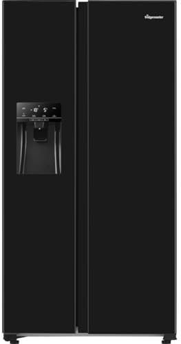 Fridgemaster MS91500IEB Non-Plumbed Total No Frost American Fridge Freezer - Black - E Rated