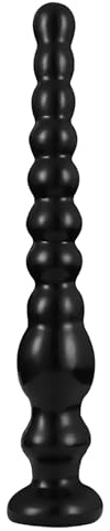 10Inch Dildo Anal Bead Butt Plug - Long Anal Dildo with 10 Bead Flexible Anal Plug Anus Dilator Vaginal Prostate Massage Stimulation Anal Sex Toy for Women Men Couple Lover (S)