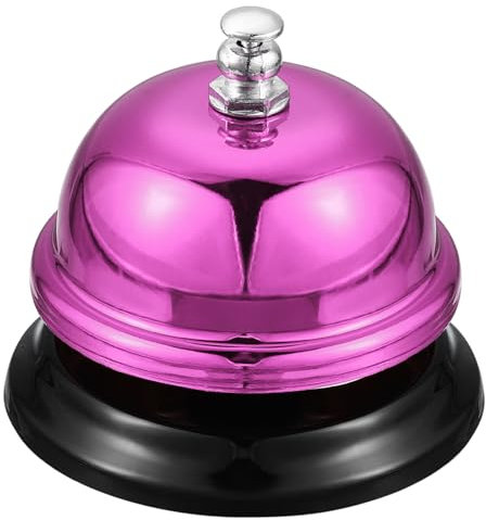 QUARKZMAN Campanello da Tavolo, 65mm(2,56) Campanello da Pranzo per Ristoranti Campanello di Servizio, Rosa Rossa